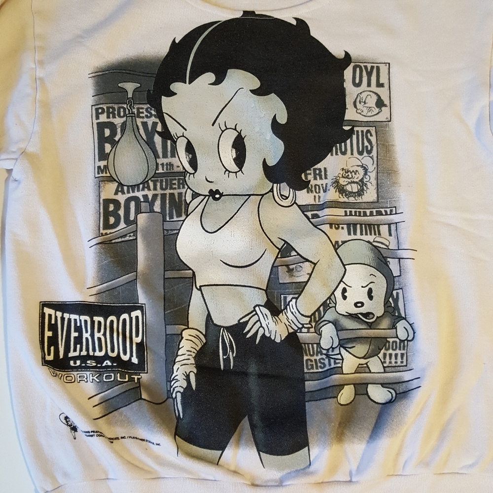 Vintage Beety Boop Crew Neck Sweat Shirt